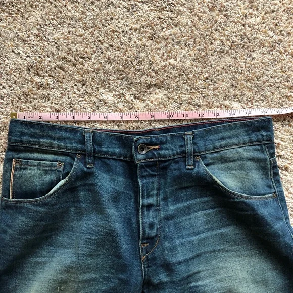 Raleigh Denim Distressed Selvedge Jeans - Like New sz 31 (33 Actual) Made in USA